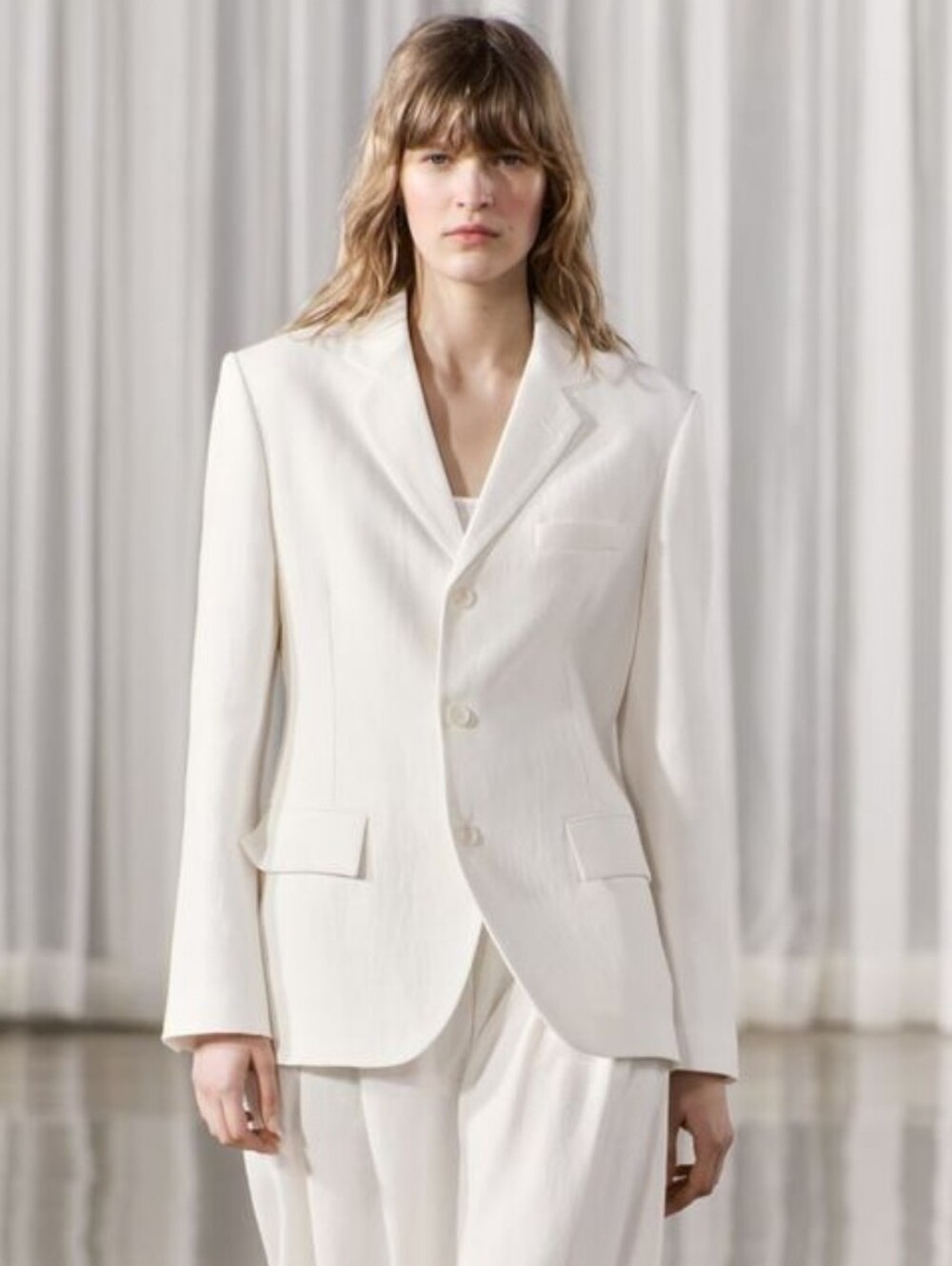 Zara Linen Blend Blazer Size S - Picture 6 of 17